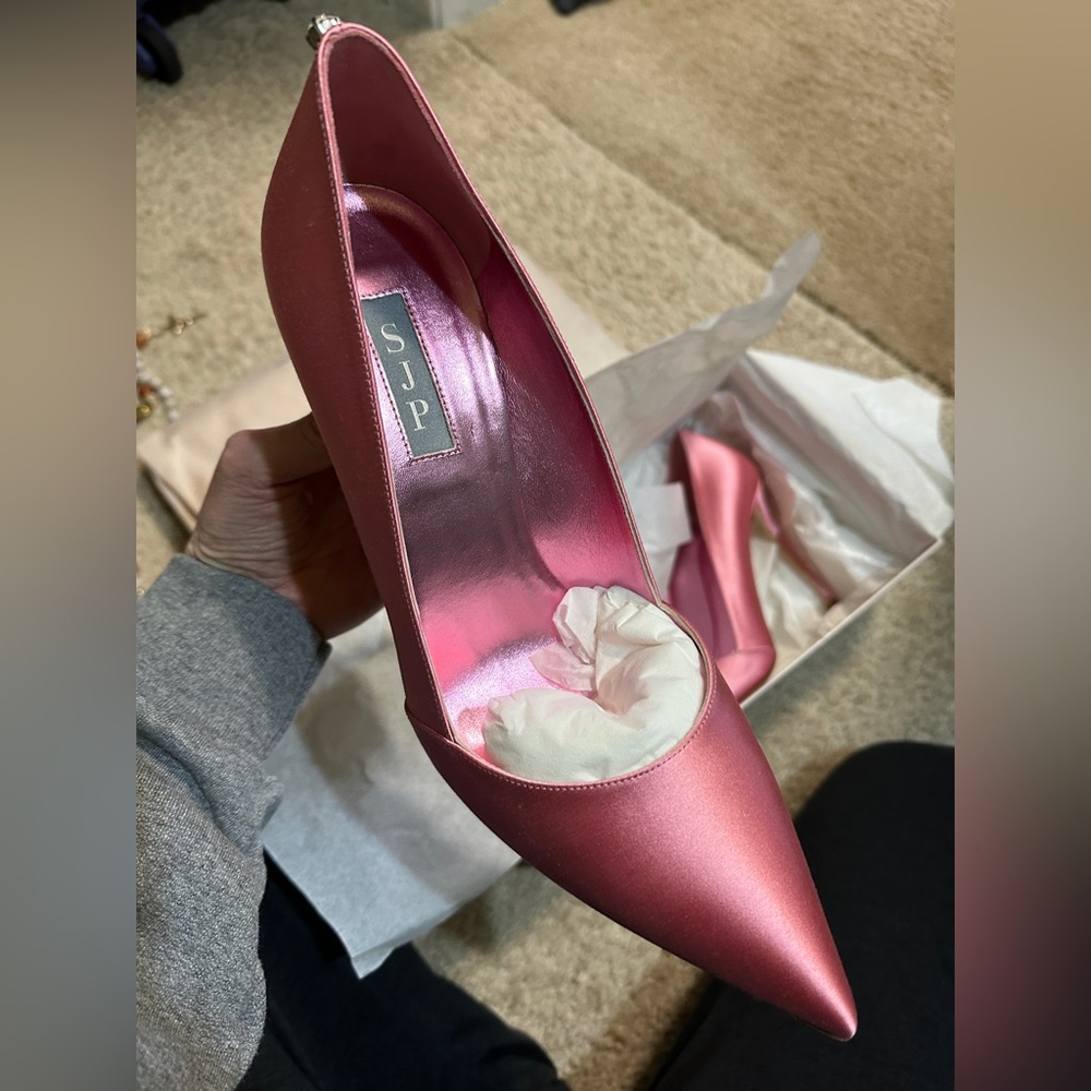 SJP by Sarah Jessica Parker- Pink Satin Pumps (Duchessa)